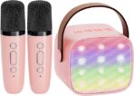 yll-mini-karaoke-machine-bluetooth-speaker-2-microphones-girls-gift